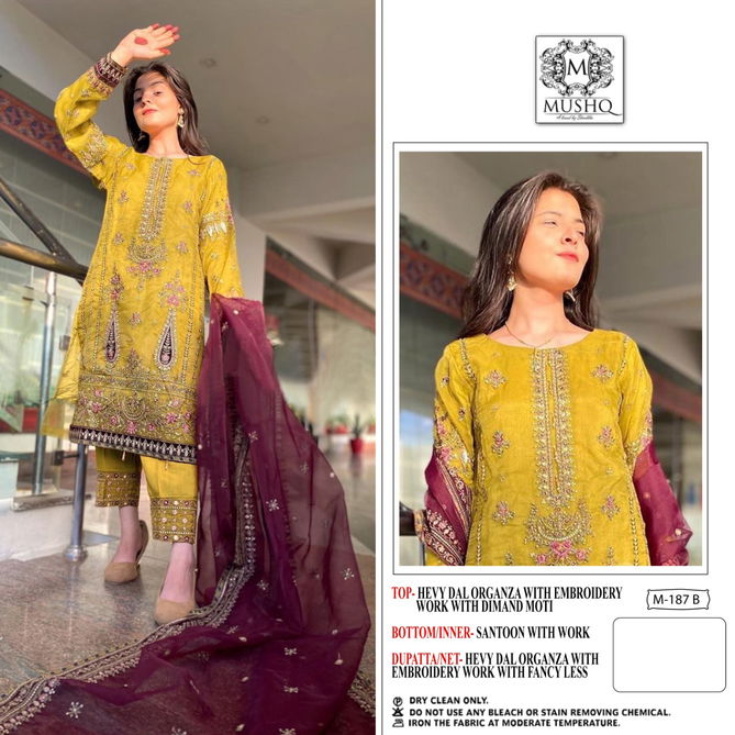 Mushq 187 Fancy Festive Wear Wholesale Pakistani Salwar Suits